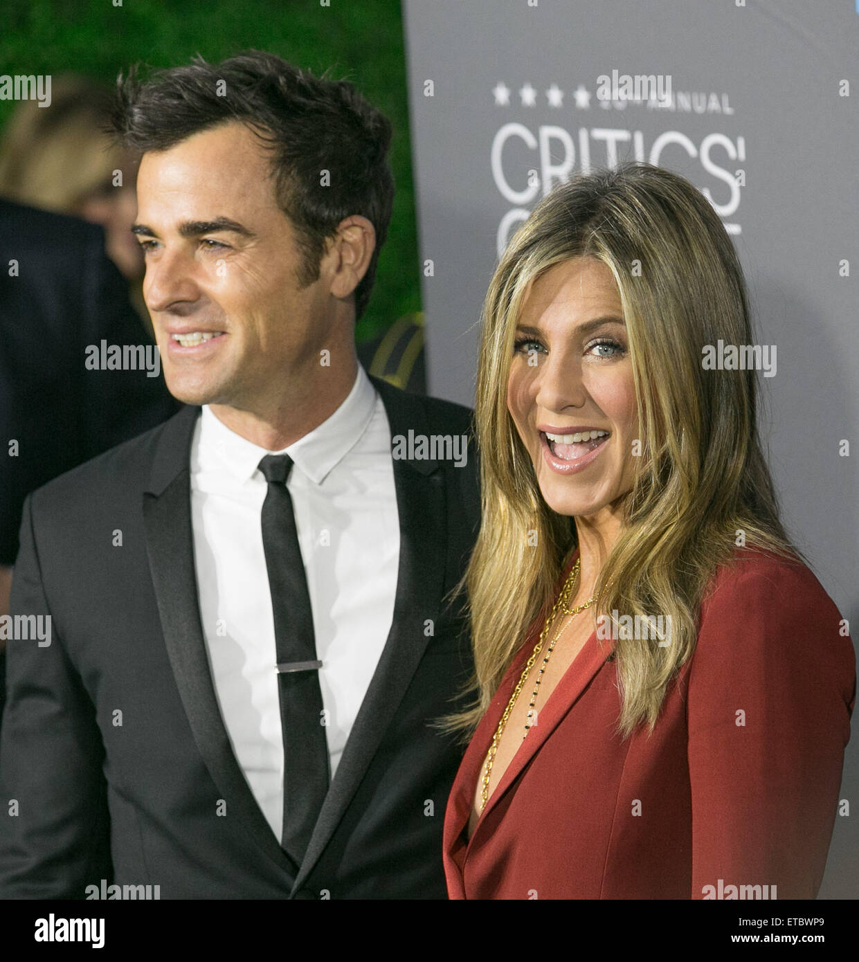 20e Congrès annuel Critics' Choice Movie Awards à Hollywood Palladium - Arrivées avec : Justin Theroux, Jennifer Aniston Où : Los Angeles, California, United States Quand : 15 Jan 2015 Crédit : Brian à/WENN.com Banque D'Images