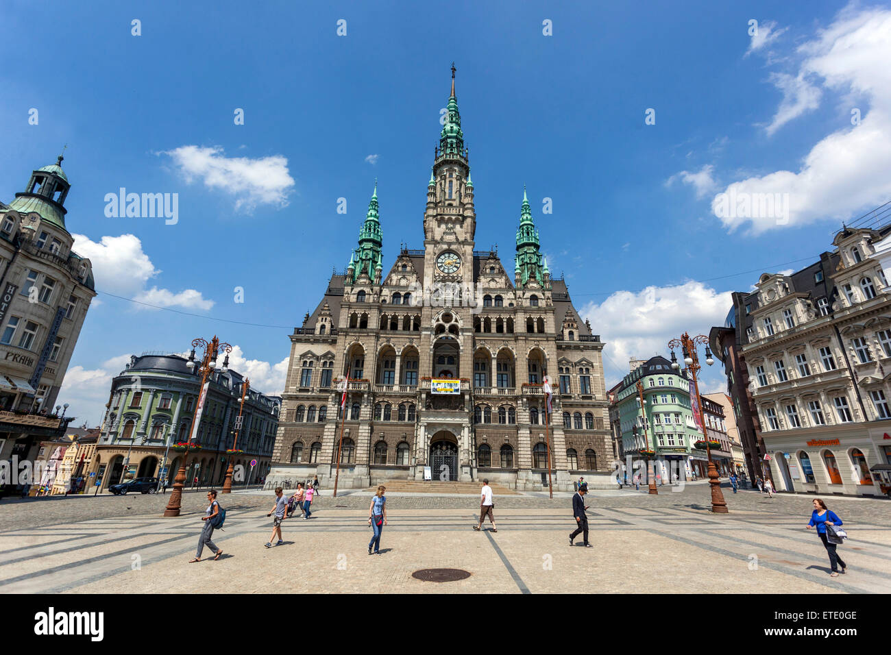 Hôtel de ville de Liberec, République Tchèque Banque D'Images