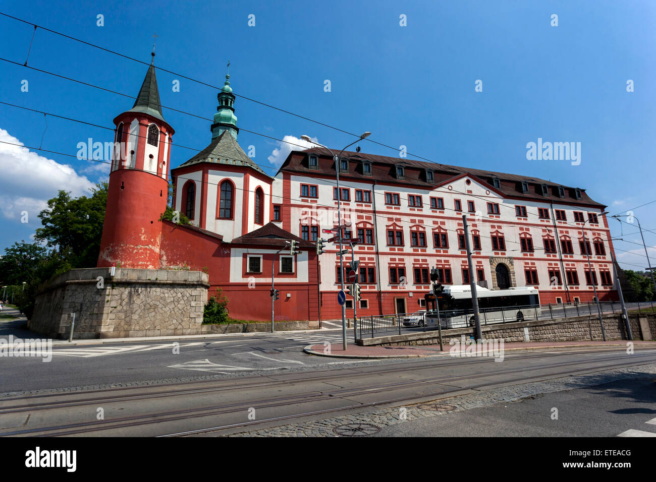 Liberec, ville de Bohême du Nord, château, République Tchèque Banque D'Images