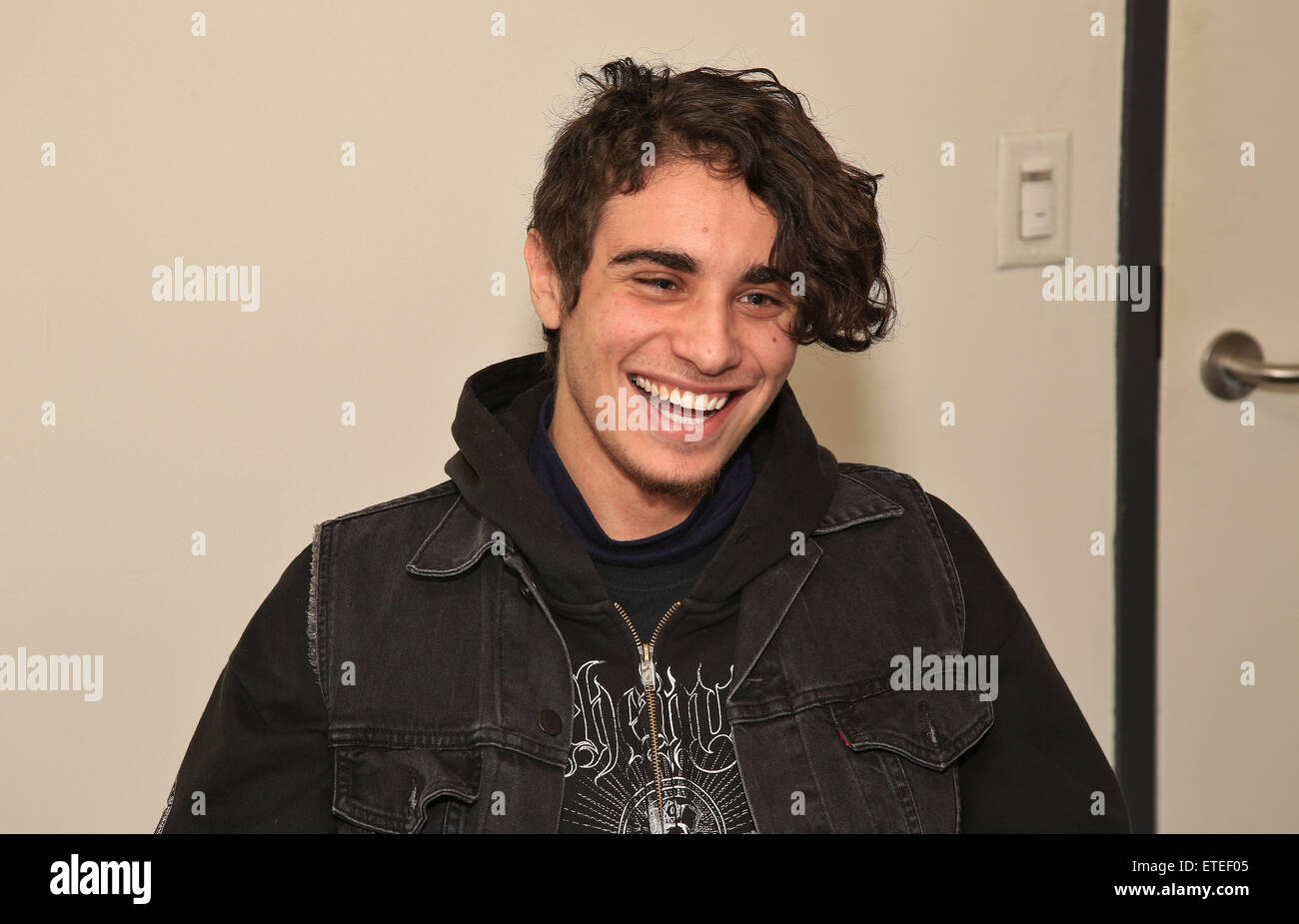 Playbill séance photo et interview avec 'Poisson dans l' acteur Jake Cannavale, tenue à nouveau 42e Rue Studios. Avec : Jake Cannavale Où : New York City, New York, United States Quand : 03 Mar 2015 Crédit : Joseph Marzullo/WENN.com Banque D'Images