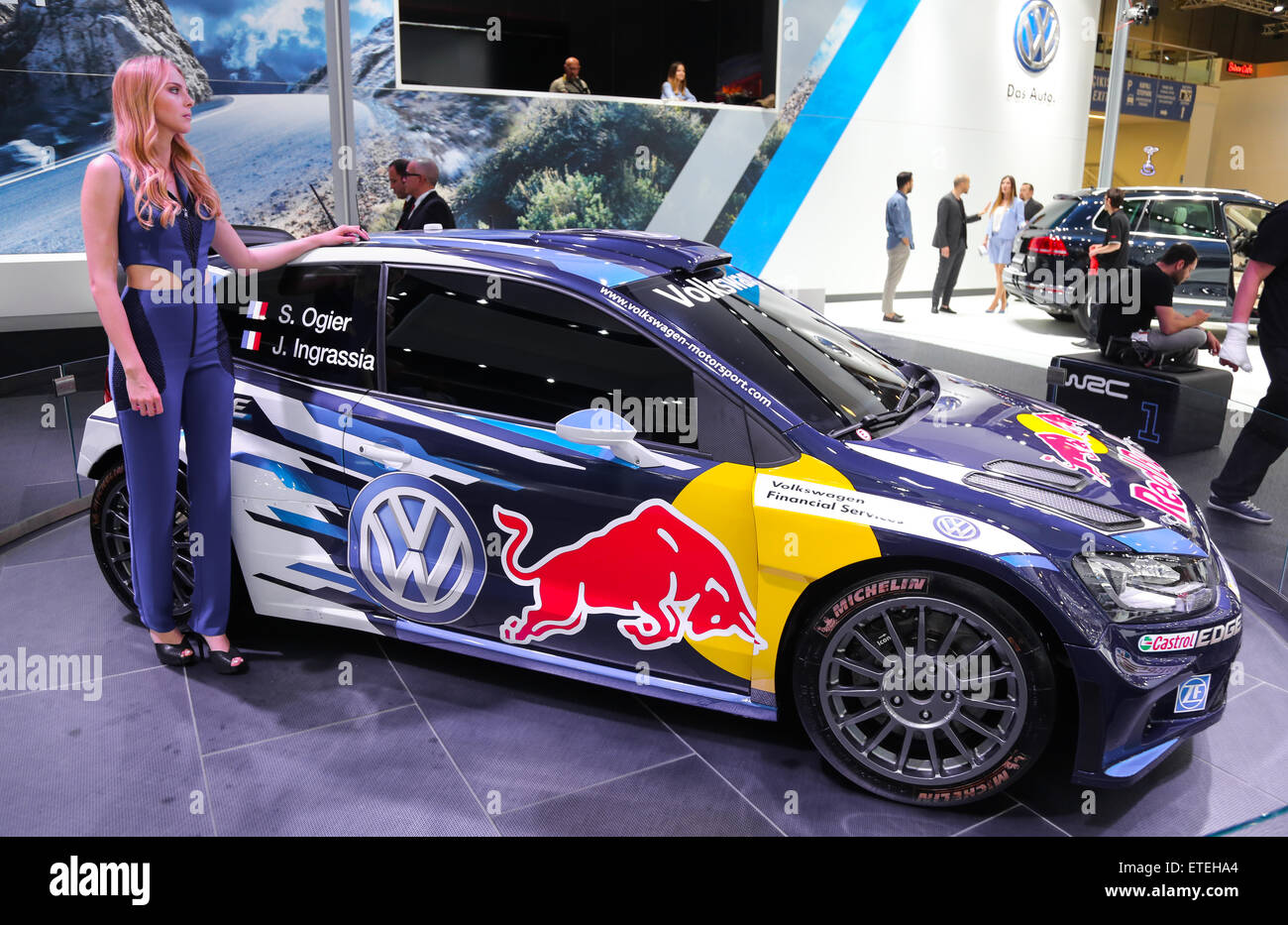 ISTANBUL, TURQUIE - 21 MAI 2015 : 2001 Volkswagen Polo R WRC dans Istanbul Autoshow 2015 Banque D'Images
