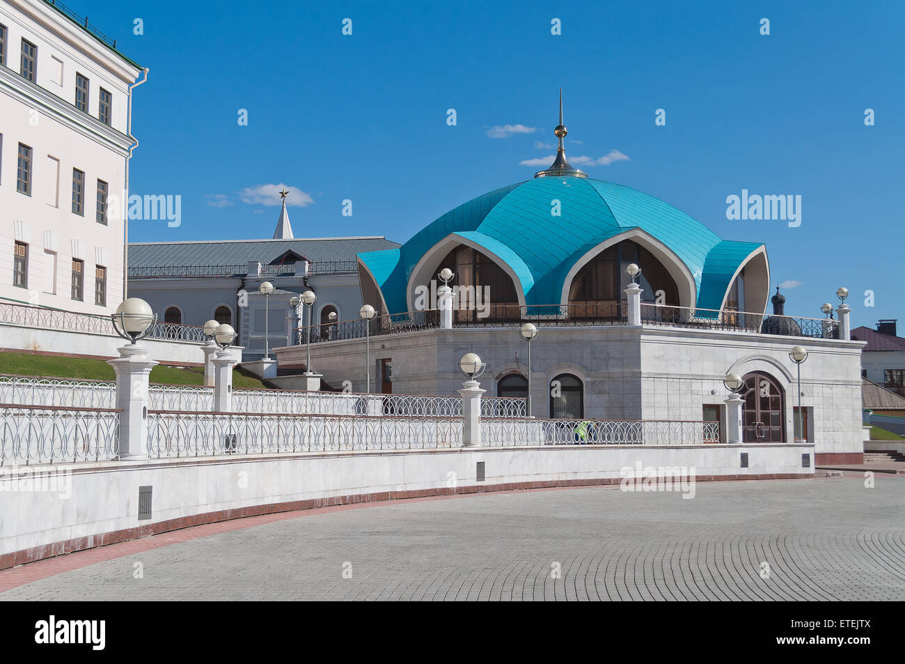 Une partie de la mosquée Kul Sharif à Kazan Kremlin. La Russie. Banque D'Images