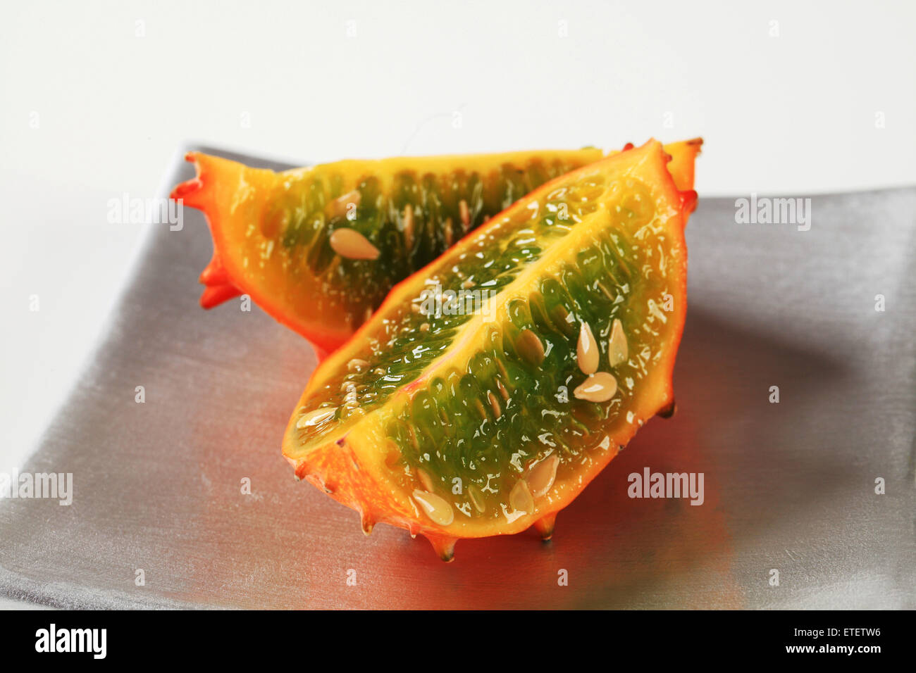 Fruit Kawani - melon à cornes Banque D'Images