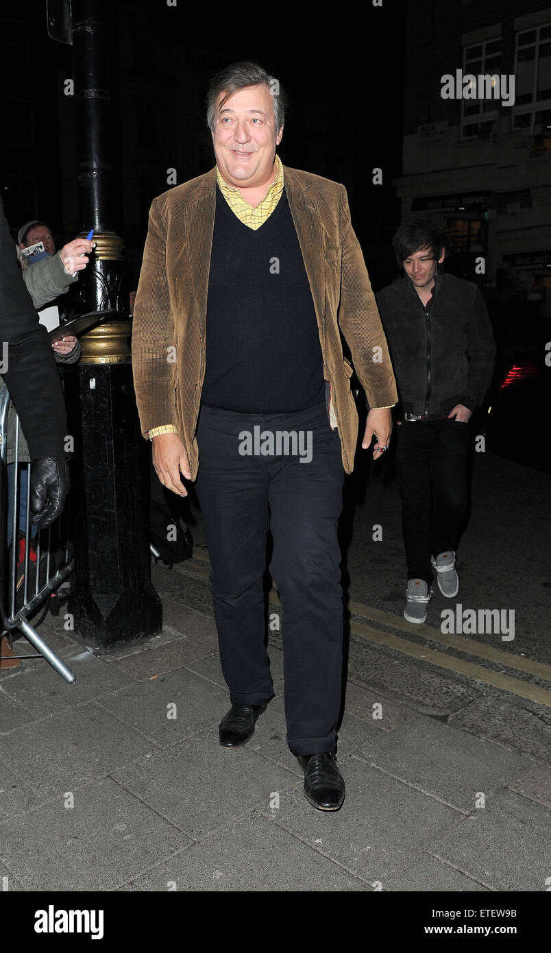 Harvey Weinstein's pre-BAFTA dîner à Little House, en partenariat avec Burberry & oie grise avec : Stephen Fry Où : London, Royaume-Uni Quand : 06 Mar 2015 Source : WENN.com Banque D'Images