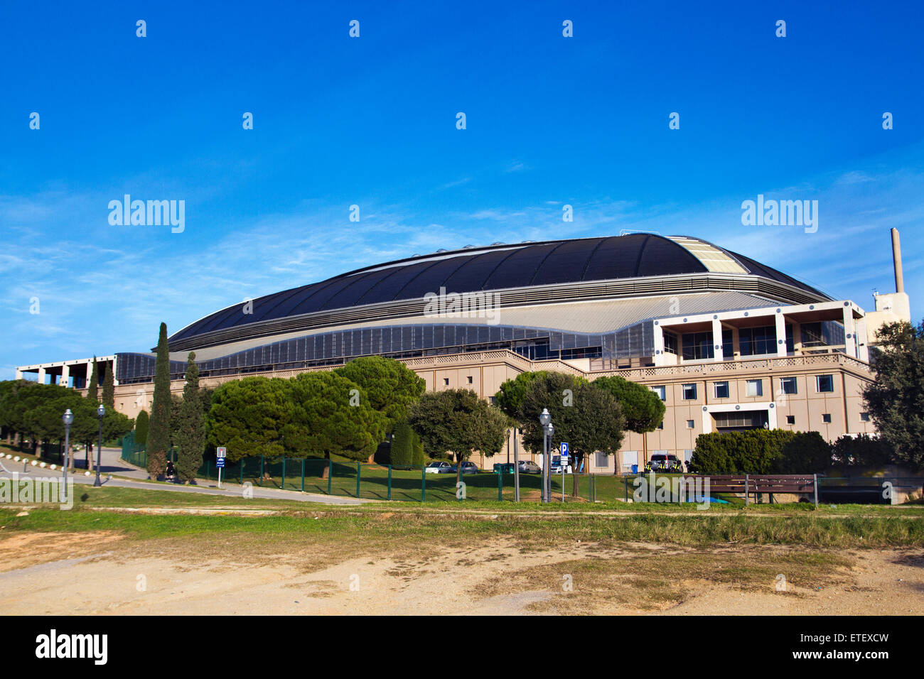 Palau Sant Jordi (1990), par Arata Isozaki. Barcelone. Banque D'Images