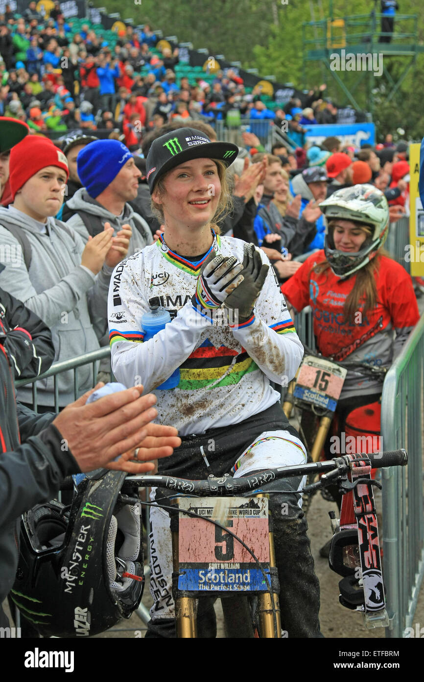Manon Carpenter Coupe du Monde de vélo de montagne UCI à Fort William (Écosse), le 6 et 7 juin 2015 Banque D'Images