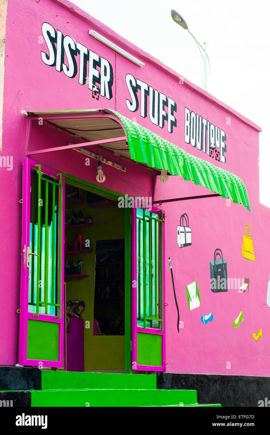 Boutique colorée, Nyamirambo, Kigali, Rwanda Banque D'Images