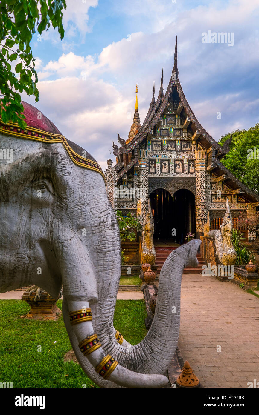 L'Asie. La Thaïlande. Chiang Mai. Wat Lok Molee. Banque D'Images