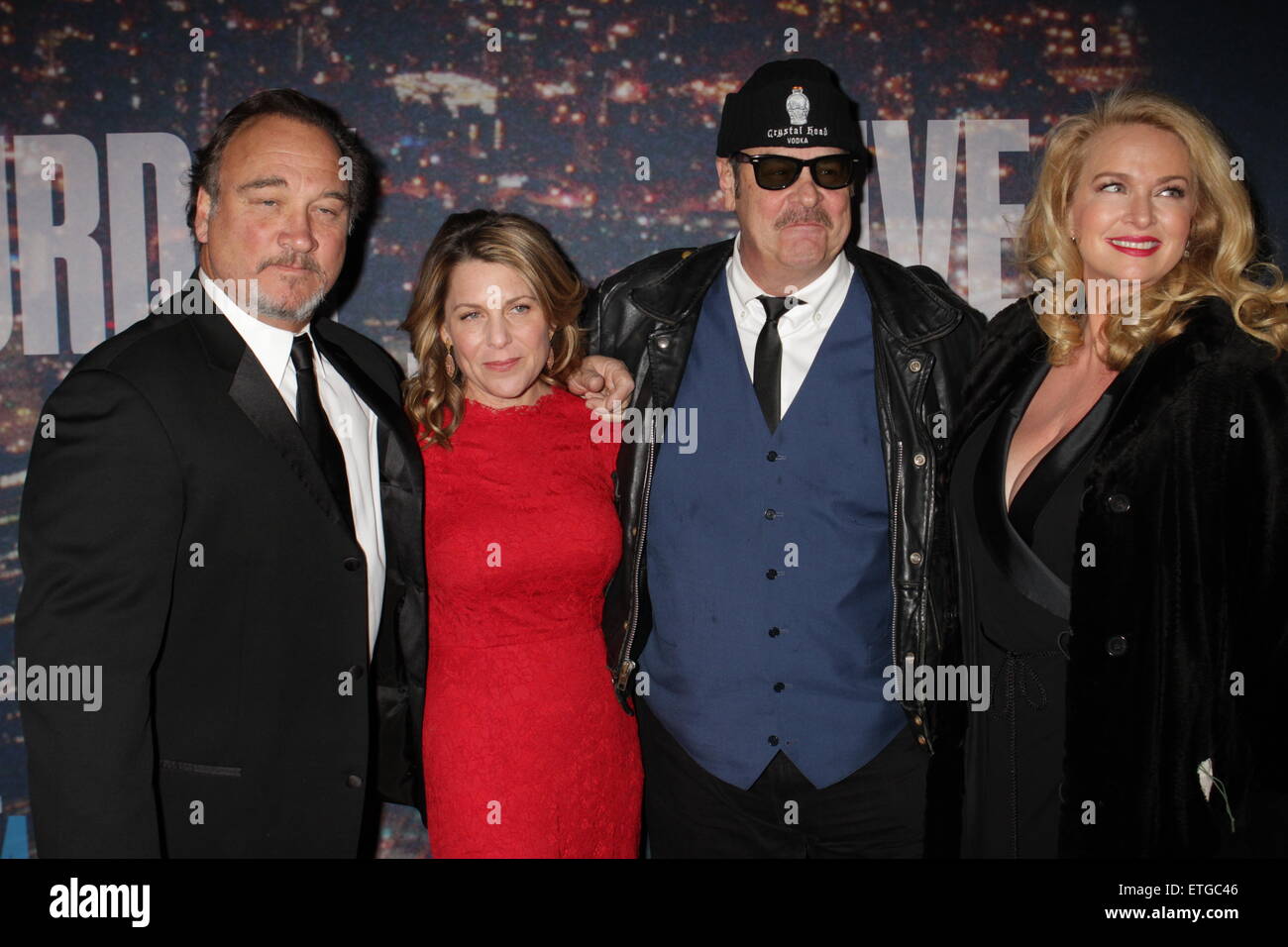 Saturday Night Live (SNL) 40e anniversaire du Rockefeller Plaza - tapis rouge avec des arrivées : Jim Belushi, Dan Akroyd, conjoints où : New York City, New York, United States Quand : 15 Mar 2015 Crédit : Joel Ginsburg/WENN.com Banque D'Images