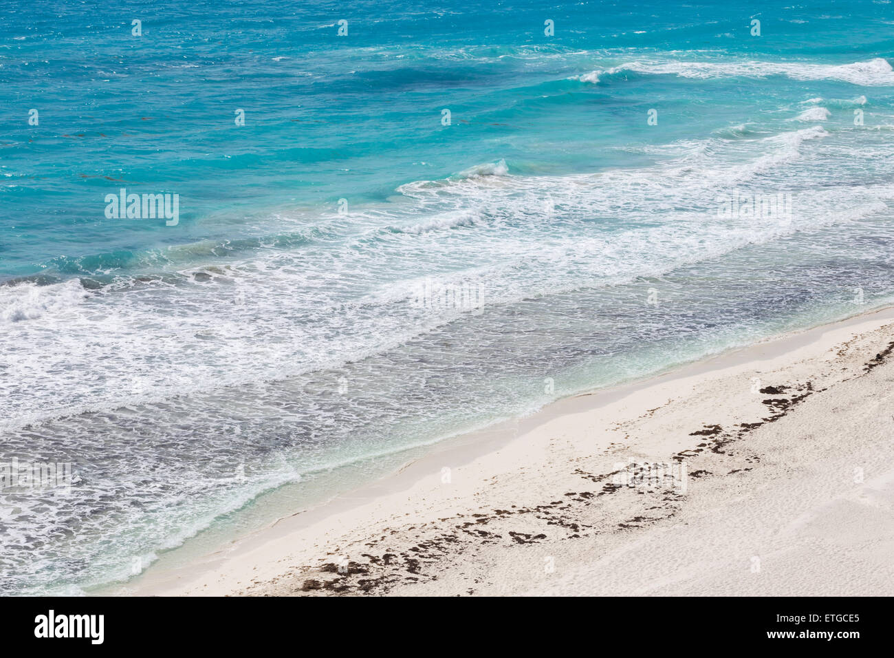 Vue aérienne de la plage de la mer des Caraïbes Banque D'Images