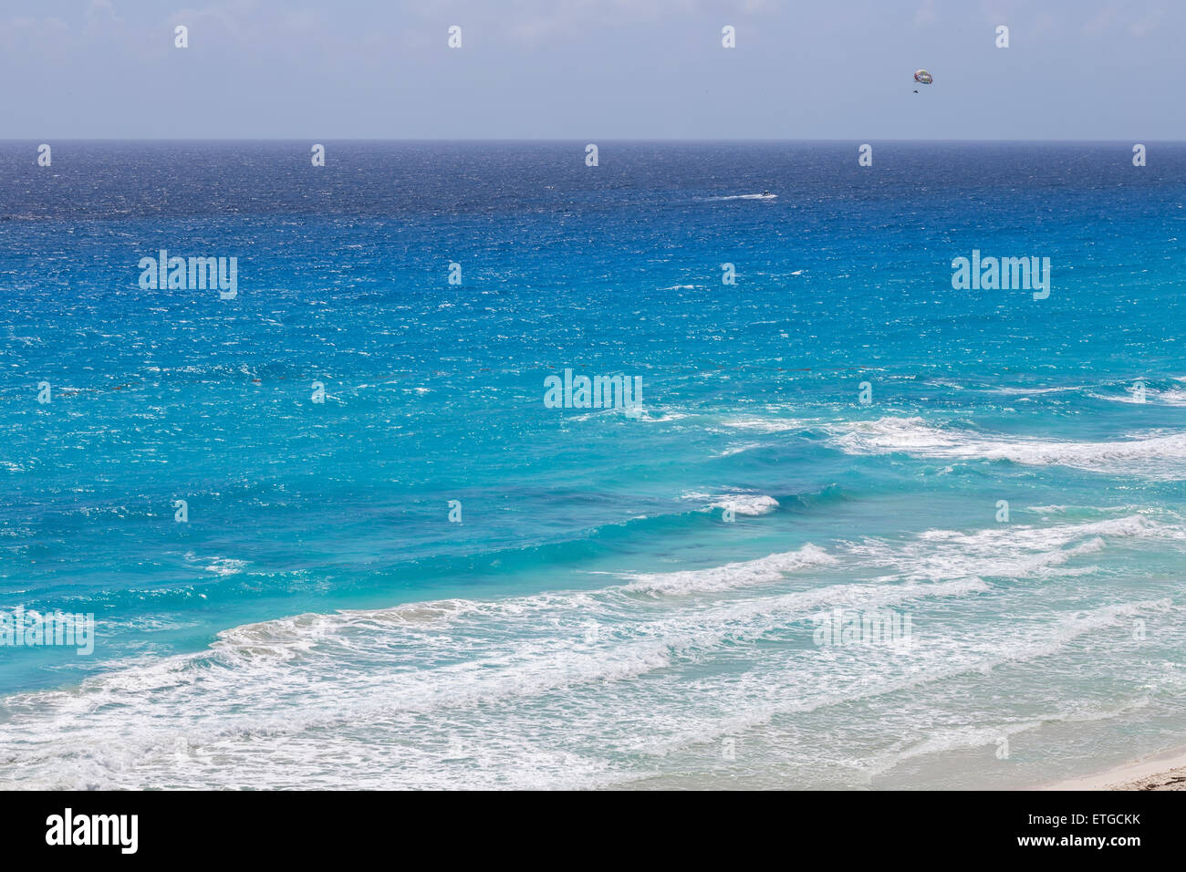 Vue aérienne de la plage de la mer des Caraïbes Banque D'Images