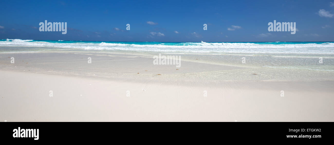 Côte de la mer des Caraïbes. Belle vue sur la plage tropicale Banque D'Images