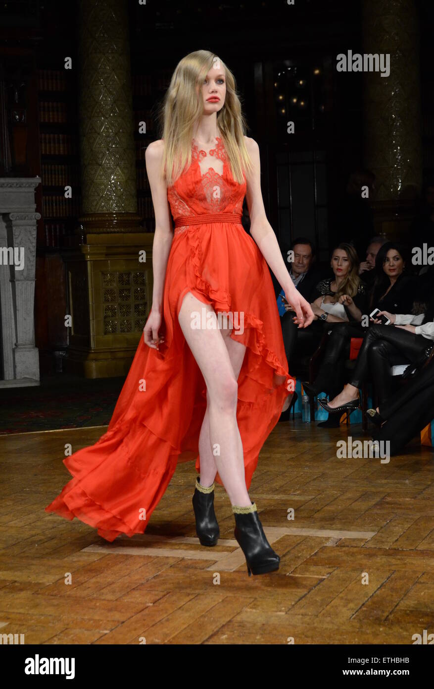 London Fashion Week - Kristian Aadvenik - Podium Où : London, Royaume-Uni Quand : 23 Mar 2015 Crédit : Joe Alvarez Banque D'Images