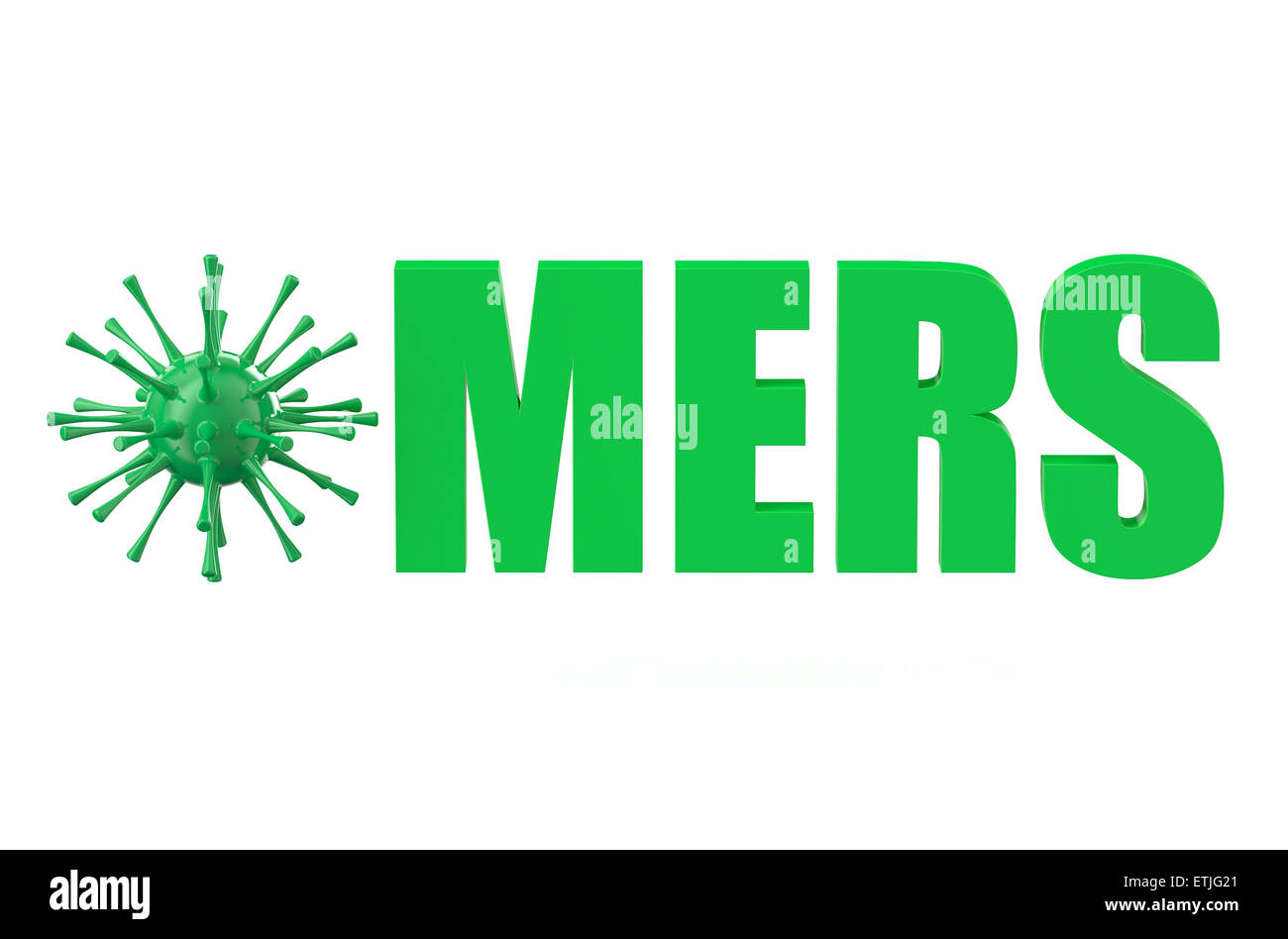 MERS concept virus isolé sur fond blanc Banque D'Images