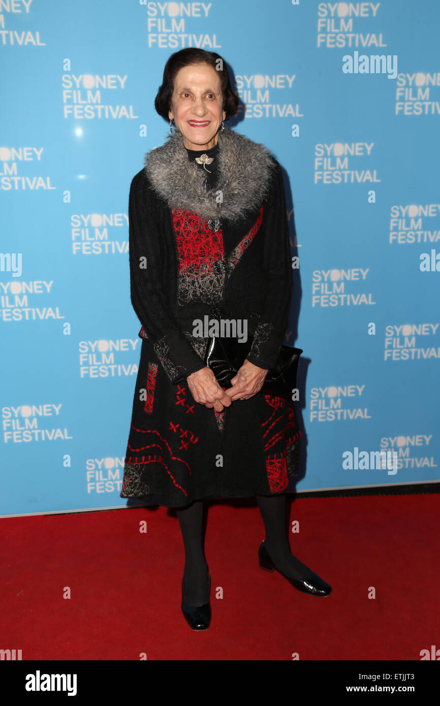 Sydney, Australie. 14 juin 2015. Sur la photo : Marie Bashir. Les VIP sont arrivés sur le tapis rouge pour la soirée de clôture du Festival du film de Sydney Première mondiale de gala tenue l'homme à l'état du théâtre, 49 Market Street, Sydney. Crédit : Richard Milnes/Alamy Live News © Richard Milnes/Alamy Live News Crédit : Richard Milnes/Alamy Live News Banque D'Images