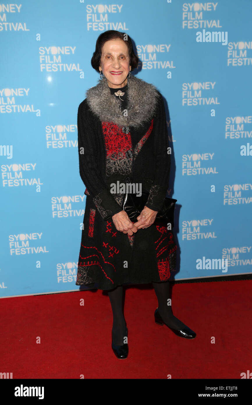 Sydney, Australie. 14 juin 2015. Sur la photo : Marie Bashir. Les VIP sont arrivés sur le tapis rouge pour la soirée de clôture du Festival du film de Sydney Première mondiale de gala tenue l'homme à l'état du théâtre, 49 Market Street, Sydney. Crédit : Richard Milnes/Alamy Live News © Richard Milnes/Alamy Live News Crédit : Richard Milnes/Alamy Live News Banque D'Images