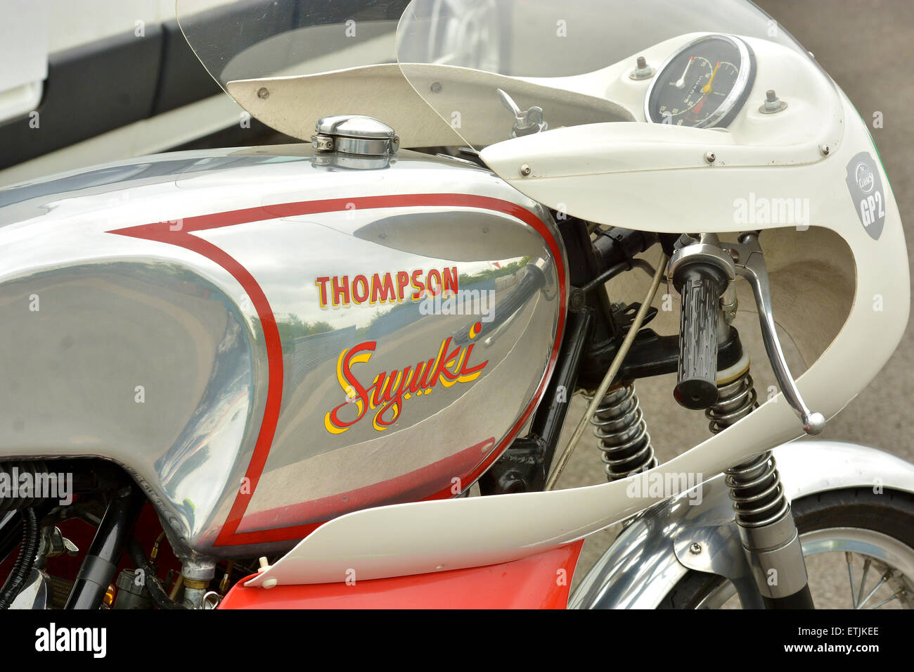 Moteur-roue de course historiques. Classic Racing Moto Club CRMC - vélo classique réunion de courses.. Le circuit de Croft 2016 Darlington Banque D'Images
