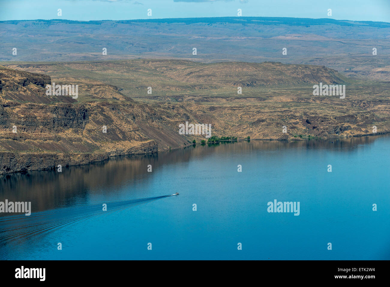 La rivière Columbia, dans l'État de Washington, à l'ensemble de la Parc National de ginkgo Banque D'Images