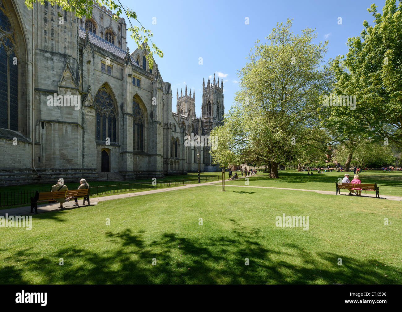 La cathédrale de York de York Parc du Doyen Banque D'Images