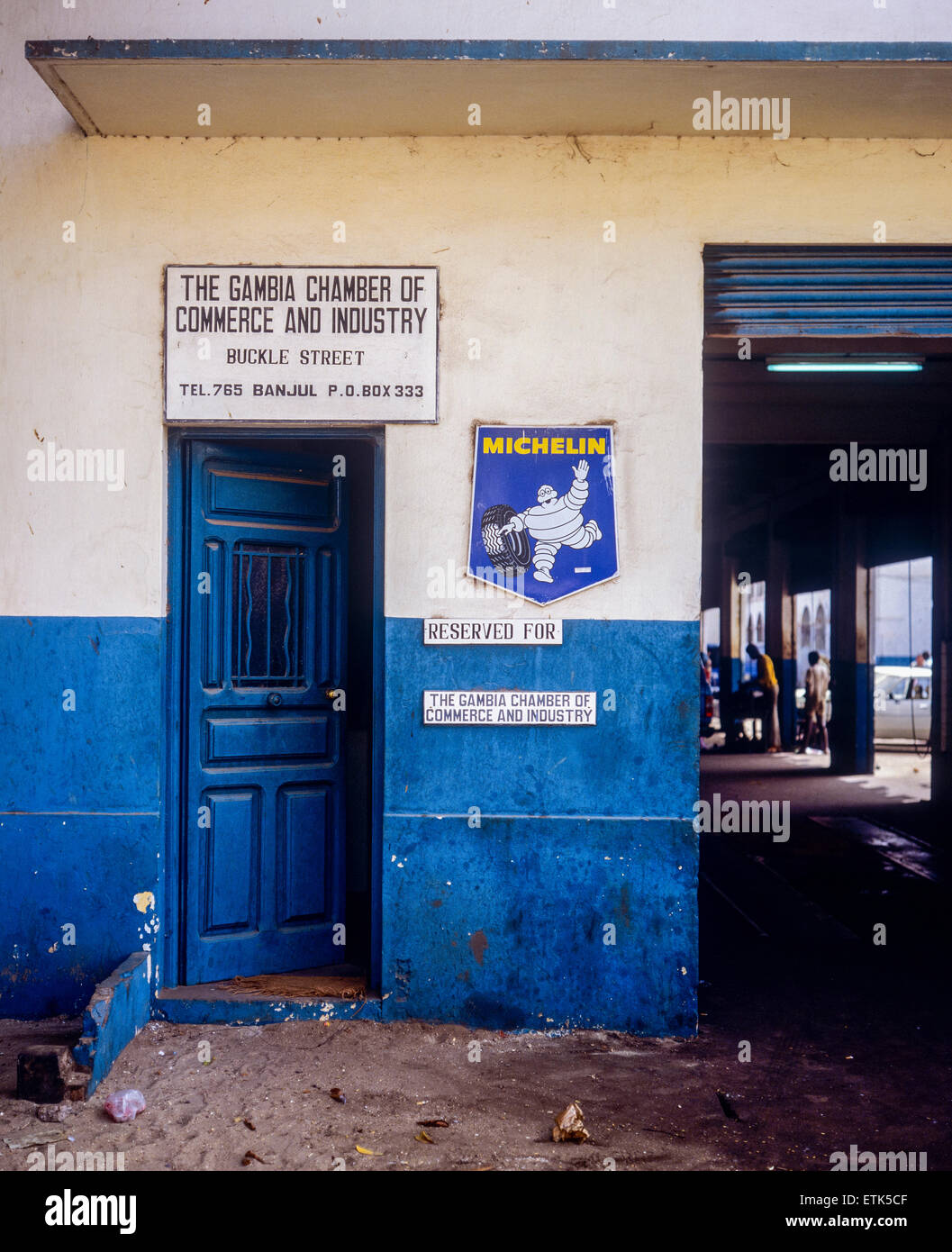 Porte de la Gambie Chambre de Commerce et d'Industrie, Banjul, Gambie, Afrique de l'Ouest Banque D'Images