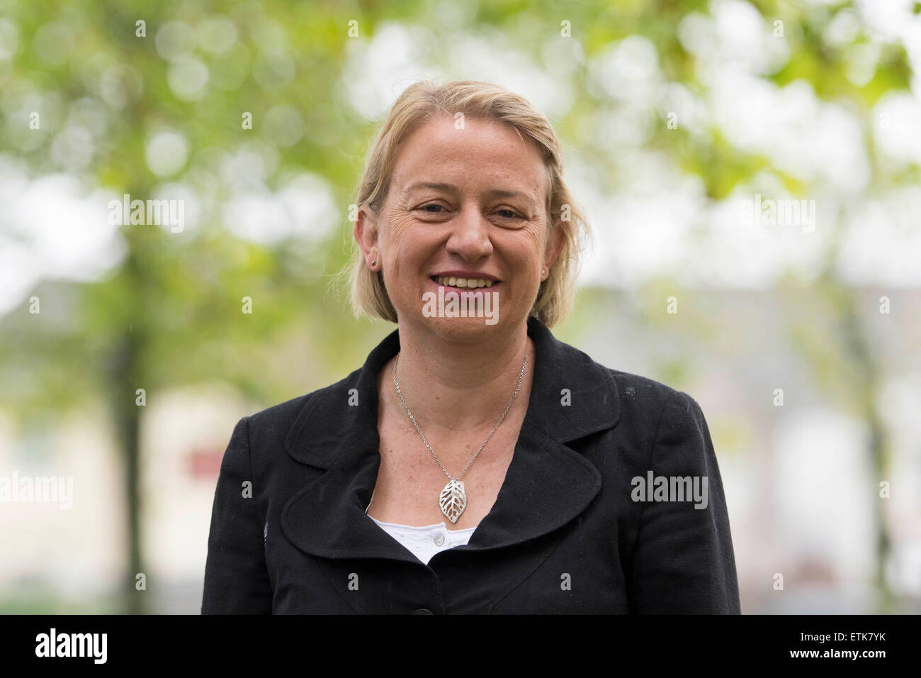 Chef du Parti Vert d'Angleterre et du Pays de Galles Natalie Bennett. Banque D'Images