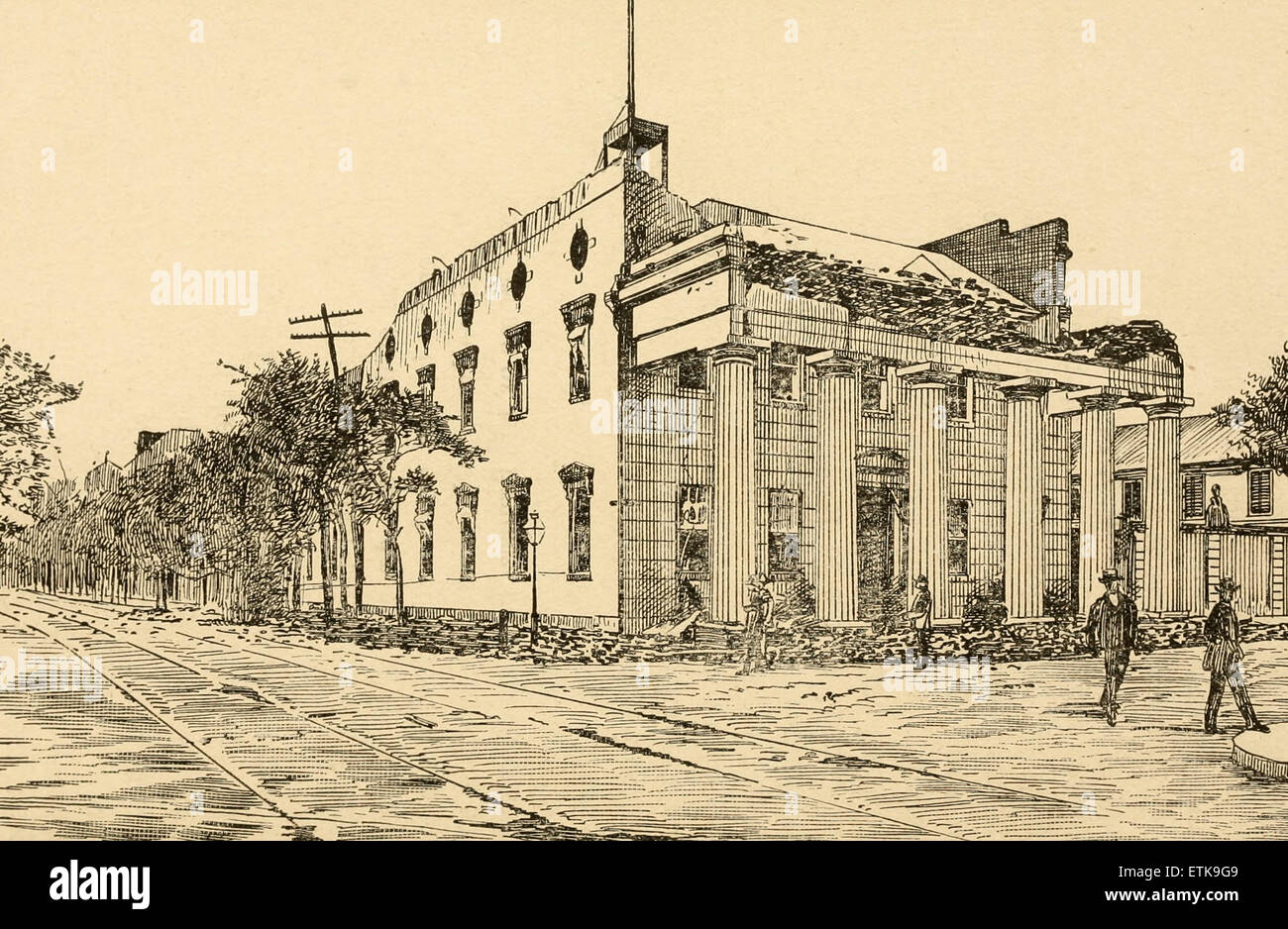Old State House, Charleston, Caroline du Sud, après 1886 Tremblement de terre Banque D'Images