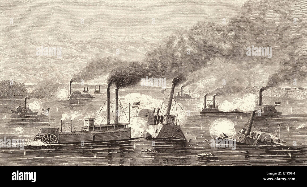 Bataille de Memphis - USA Guerre Civile Banque D'Images
