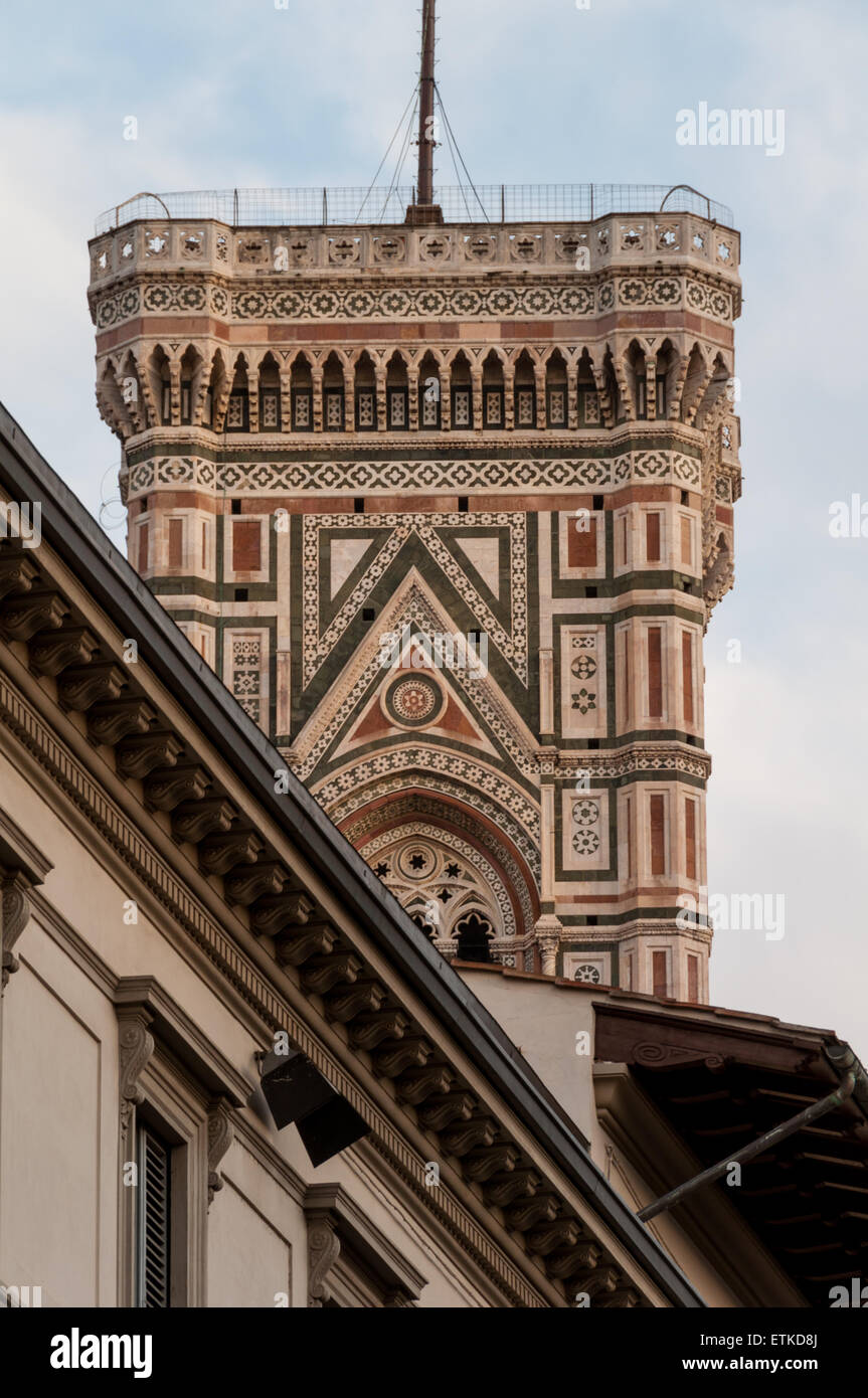 Le Clocher de Giotto (Le Campanile), Florence, Italie Banque D'Images
