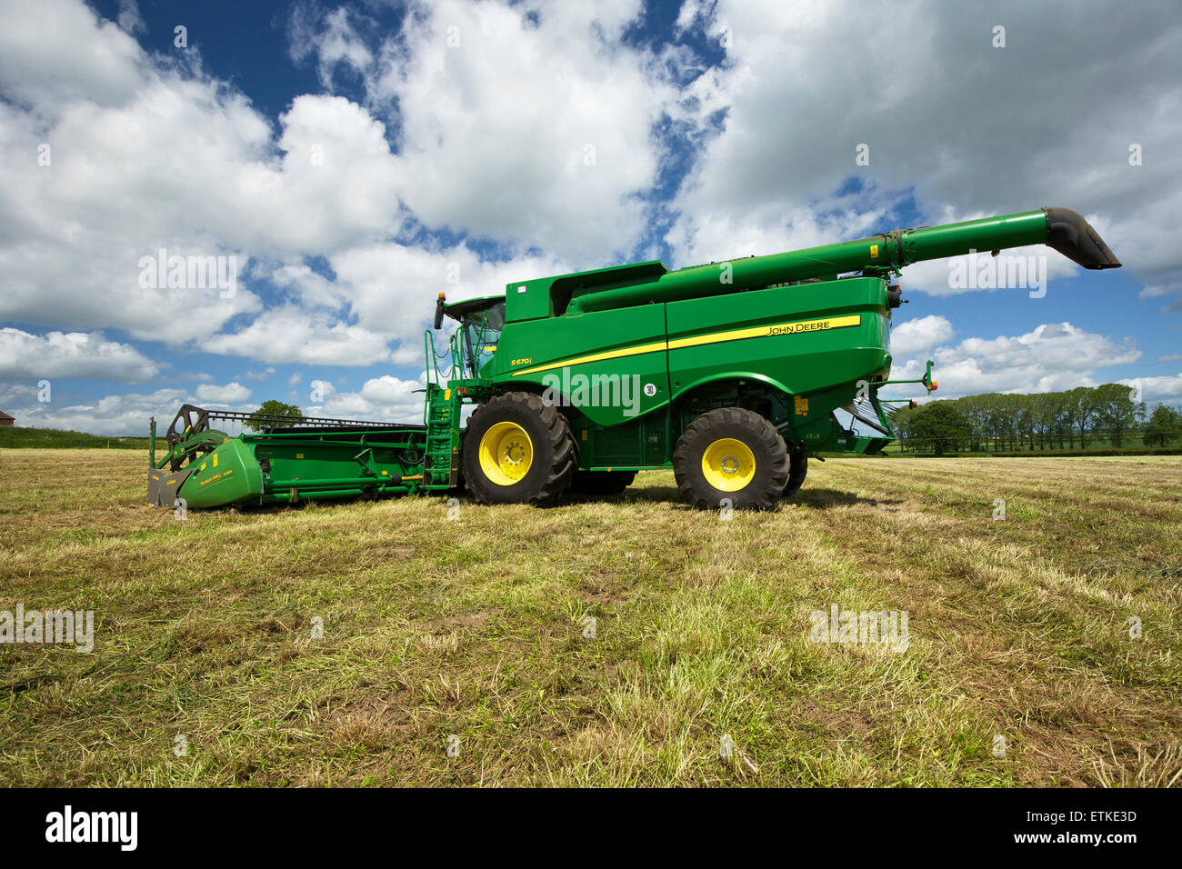 John Deere S670i Moissonneuse Batteuse UK Banque D'Images