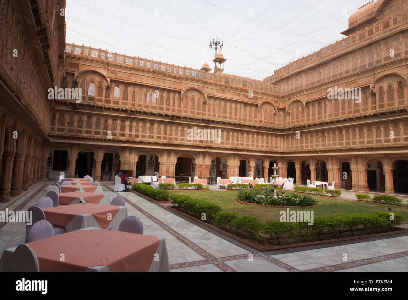 Laxmi Niwas Palace heritage hotel, Bikaner, Rajasthan, India Banque D'Images