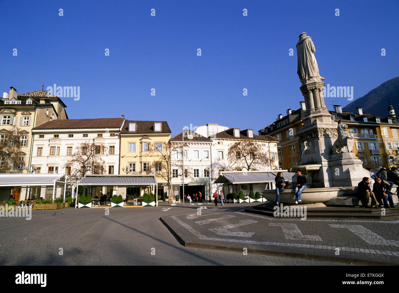 Italie, Tyrol du Sud, Bolzano (Bozen), Piazza Walther Banque D'Images