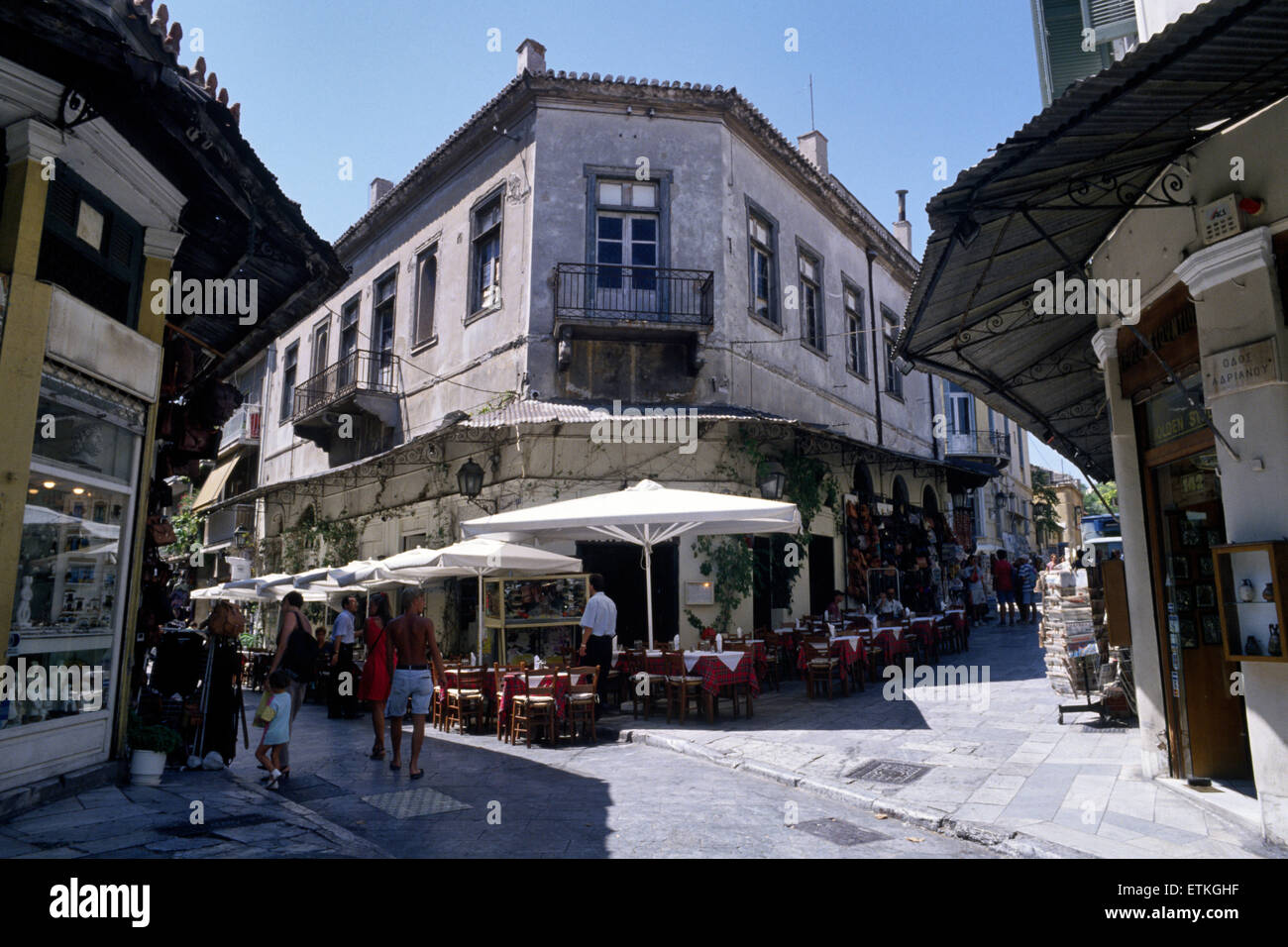 Grèce, Athènes, Plaka Banque D'Images