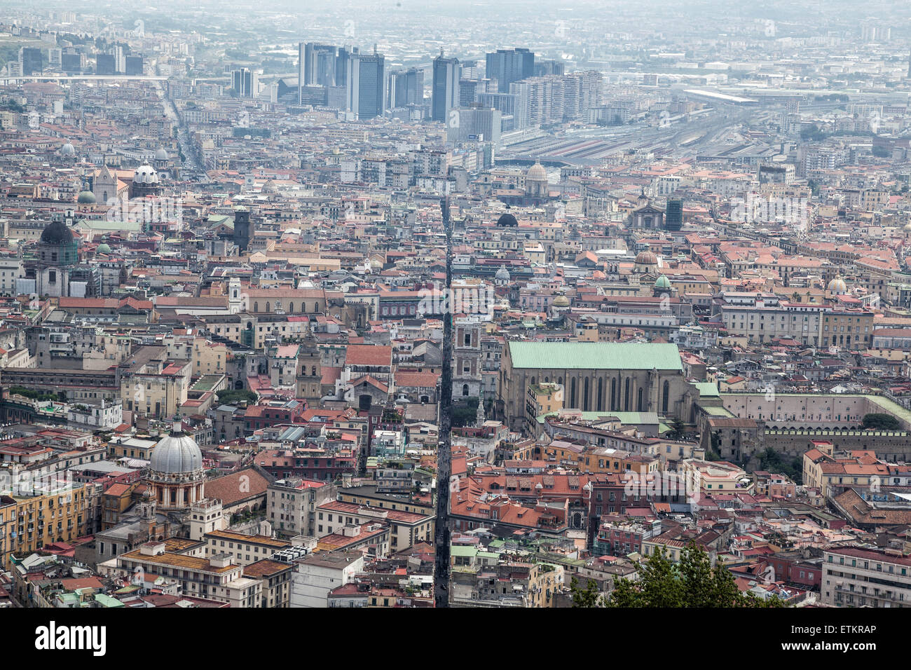 Paysage de Spaccanapoli da Castel Sant'Elmo - Saint Martino Banque D'Images