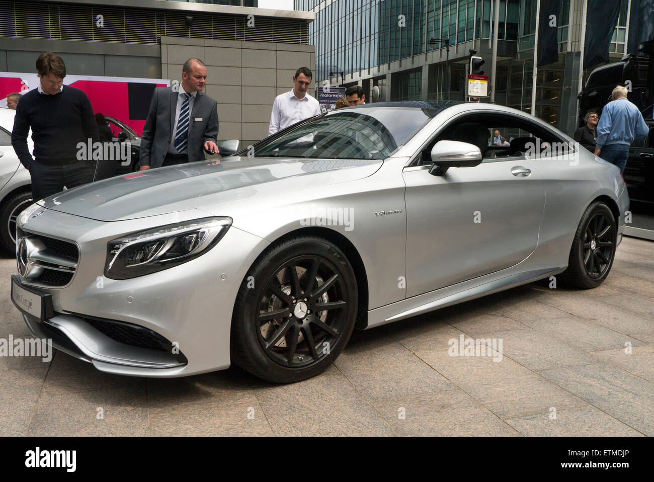 Mercedes Classe S Coupé Biturbo 2015 Motorexpo Canary Wharf London UK Banque D'Images