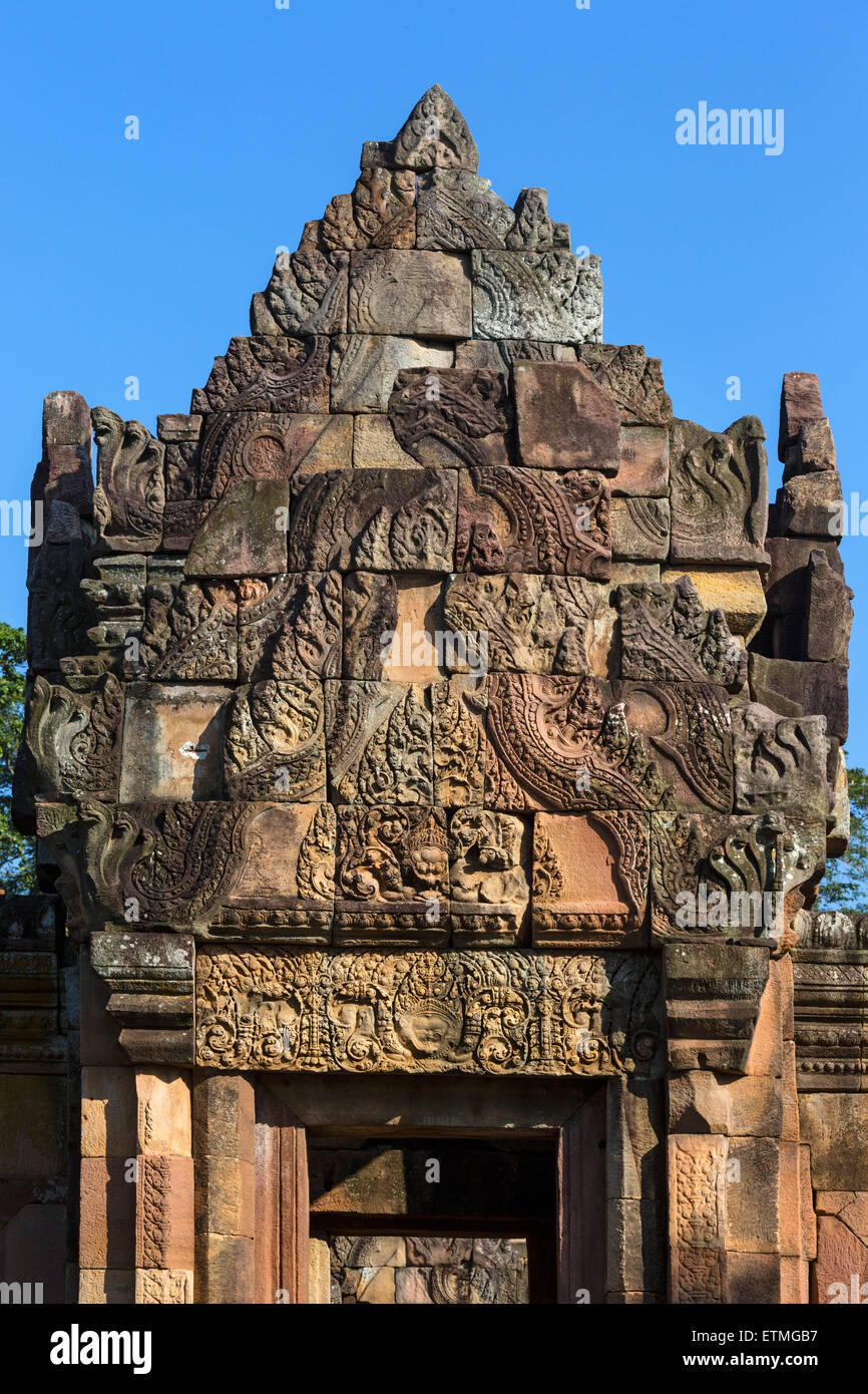 Le sud de Gopuram, Prasat Muang Tam, Muang Tam, temple Khmer, Buri Ram, Buriram Province, Isan, l'Isaan, Thaïlande Banque D'Images