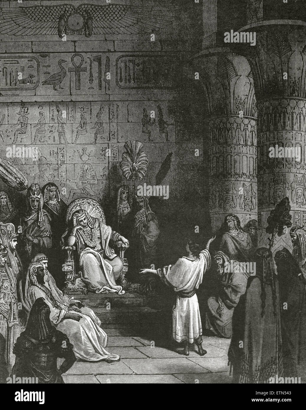 Joseph interprète le rêve de Pharaon. Ancien Testament. Dessins par Gustave Dore. 19e siècle. Banque D'Images