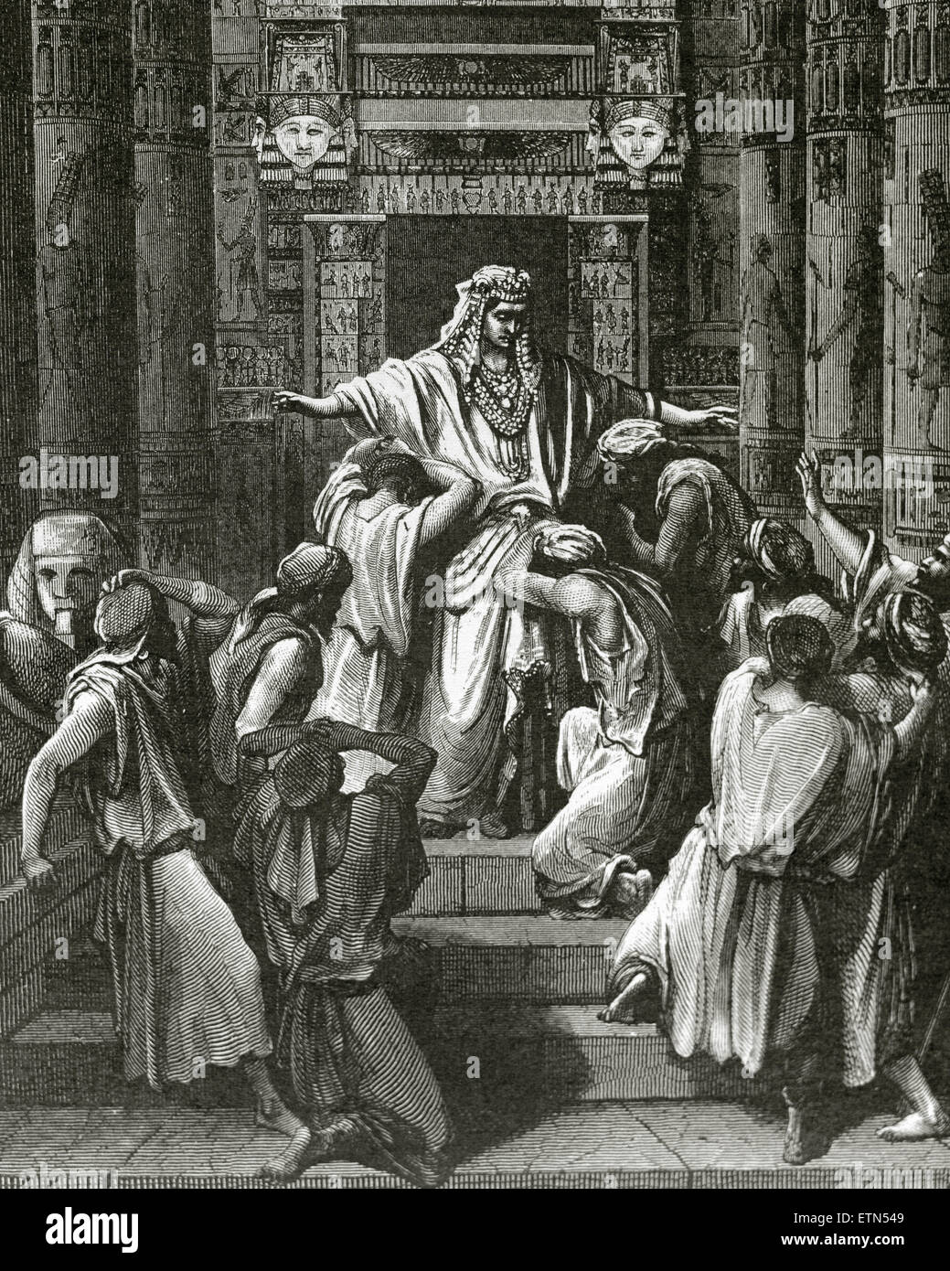 Ancien Testament. Joseph se fait connaître à ses frères. Dessin de Gustave Dore. 19e siècle. Banque D'Images