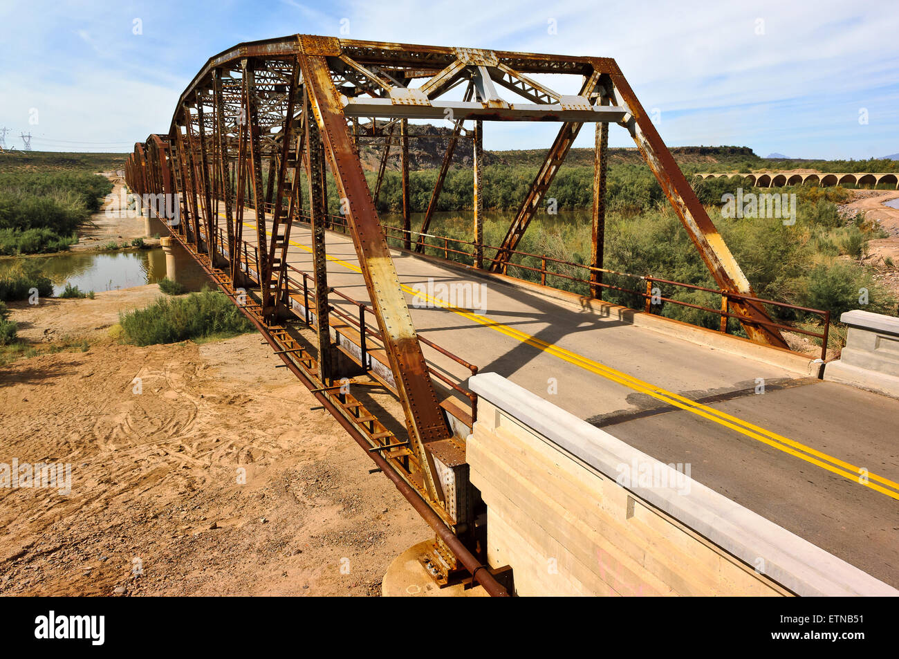 Gillespie, pont Arlington, Arizona, USA Banque D'Images