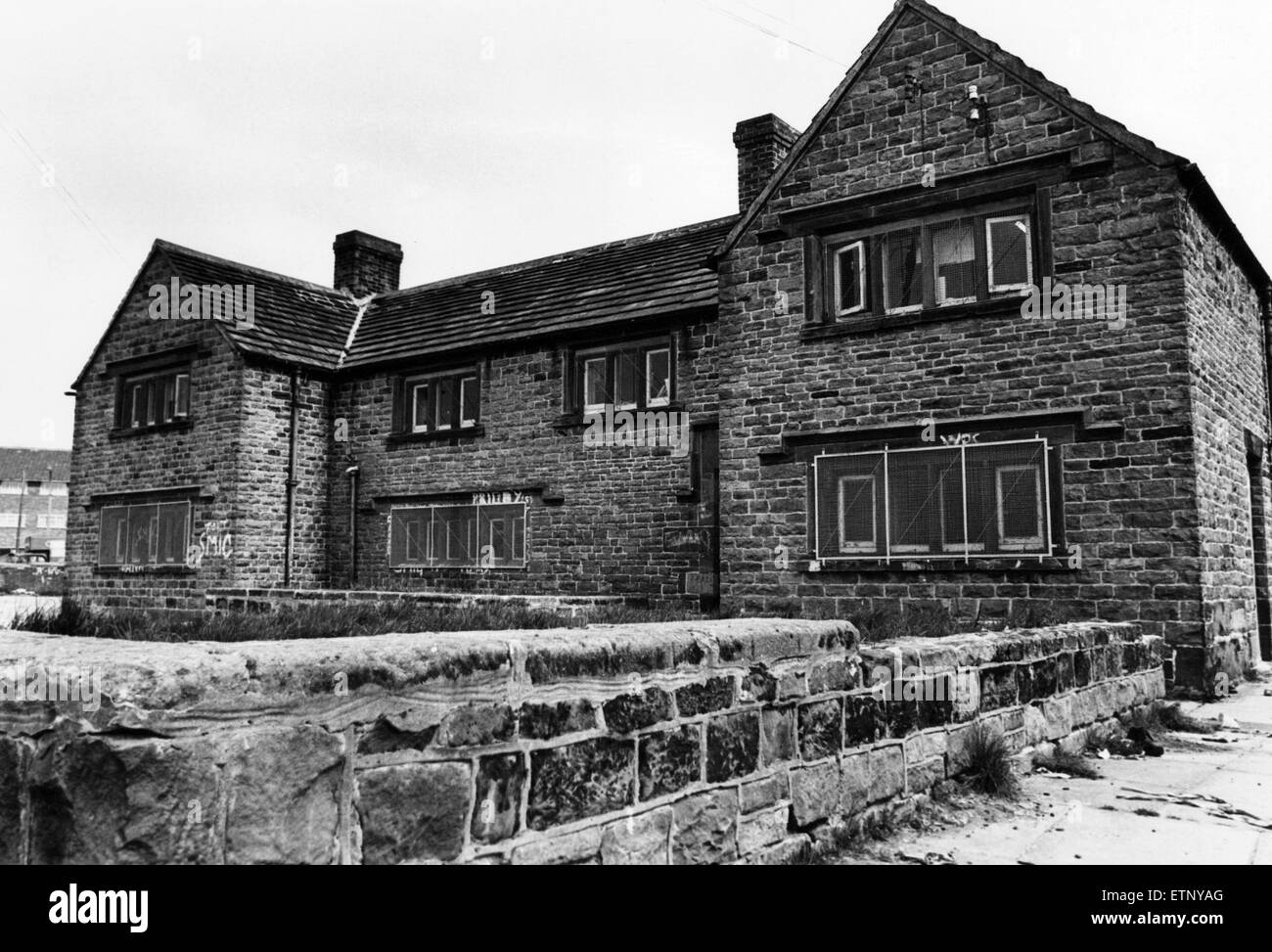 Papes ferme en Ingoe Lane, depuis le début des années 1950 une société depot. Circa 1985. Banque D'Images