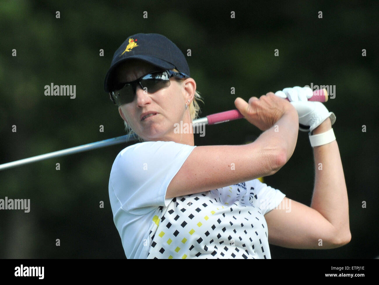 Carrie Webb en action au cours de la KPMG Women's PGA Championship à Westchester Country Club à Harrison, New York. Gregory Vasil/Cal Sport Media Banque D'Images