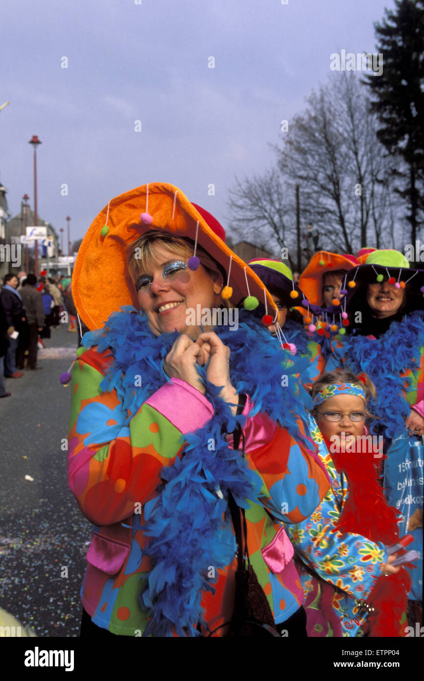 BEL, la Belgique, l'Est des Ardennes, Kelmis, calamine, carnaval, défilé de carnaval le jour avant Mardi Gras. BEL, Belgien, Ostb Banque D'Images