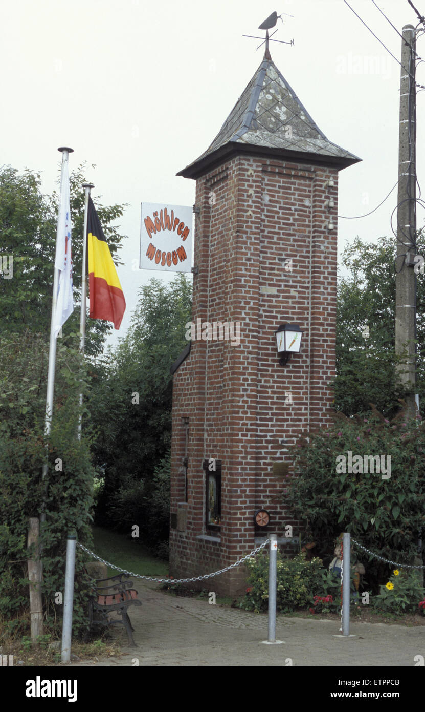 BEL, la Belgique, l'Est des Ardennes, Raeren, carotte musée dans une ancienne tour du transformateur. BEL, Belgien, Ostbelgien, Raeren, Moehrenmuseum j Banque D'Images