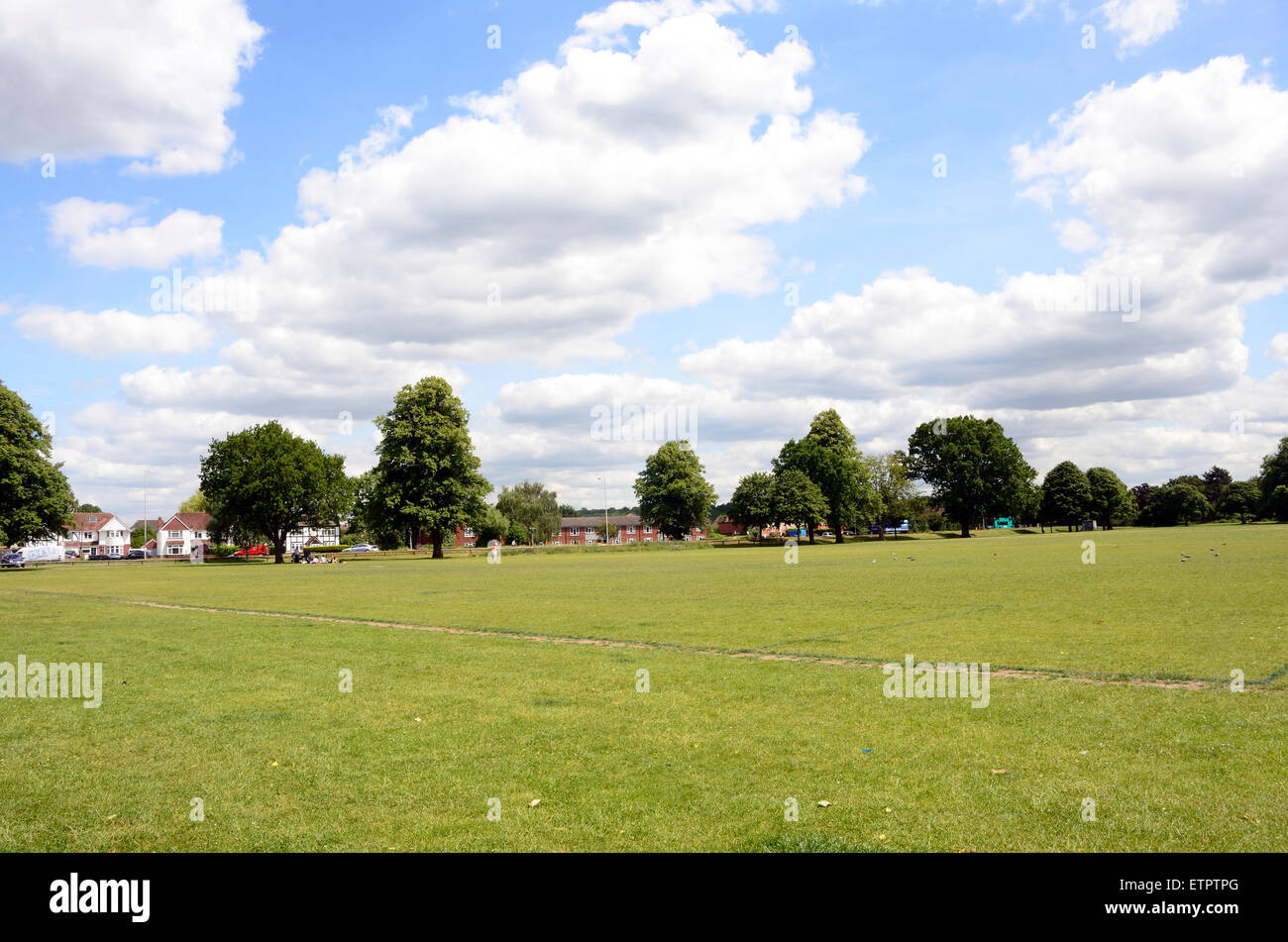 Vue si Whitley Wood Recreation Ground Banque D'Images