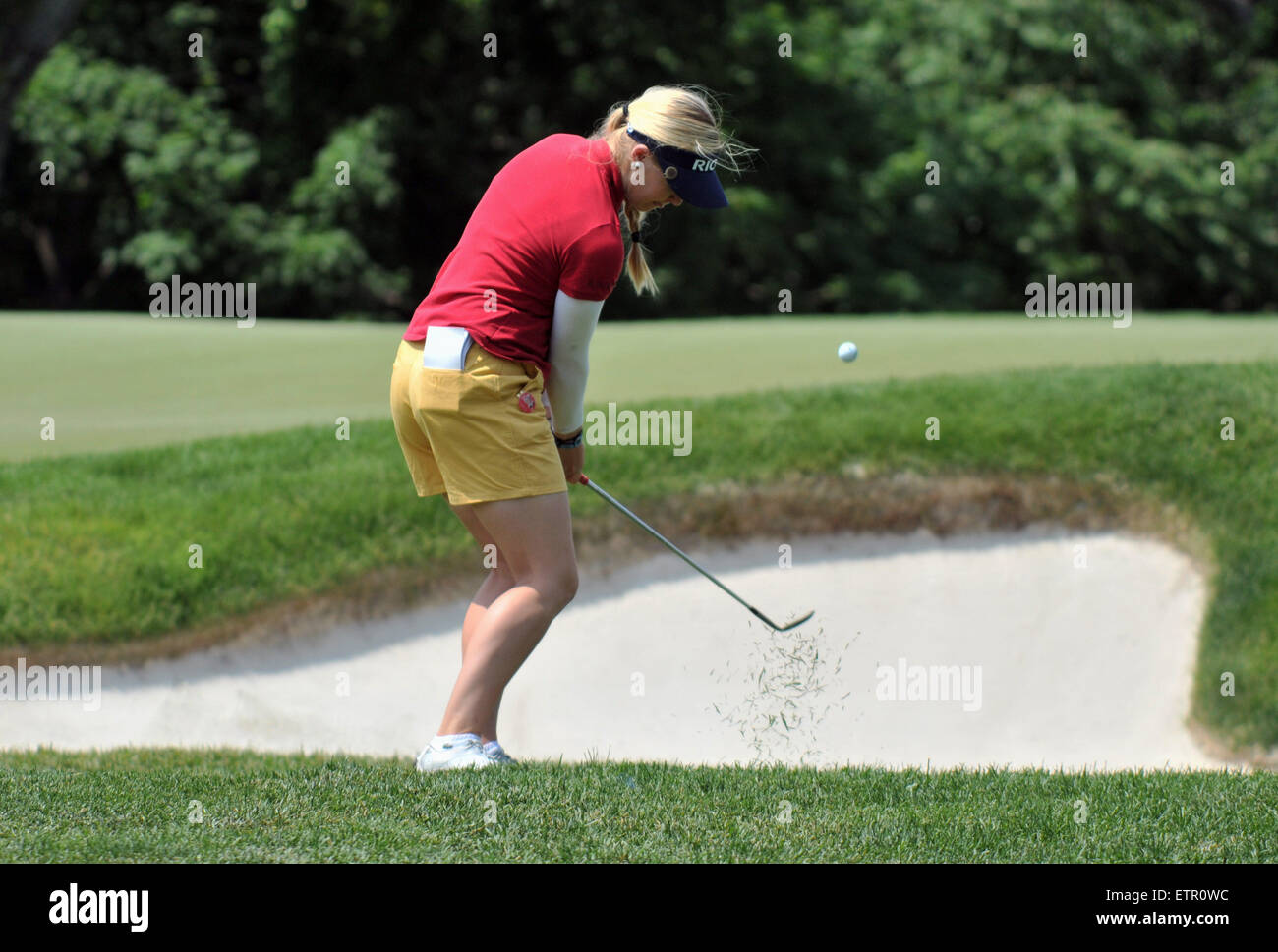 Charley Hull en action au cours de la KPMG Women's PGA Championship à Westchester Country Club à Harrison, New York. Gregory Vasil/Cal Sport Media Banque D'Images