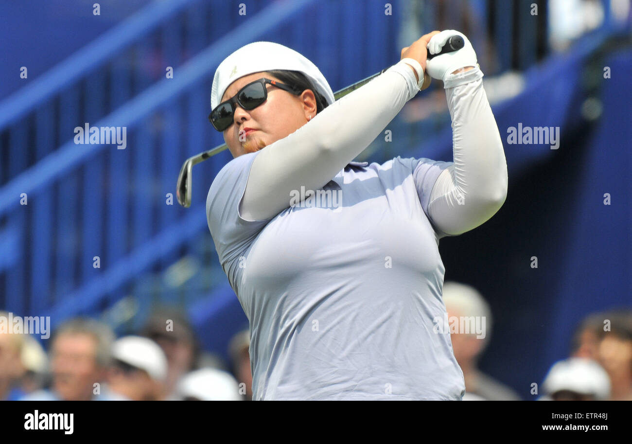 Christina Kim en action au cours de la KPMG Women's PGA Championship à Westchester Country Club à Harrison, New York. Gregory Vasil/Cal Sport Media Banque D'Images