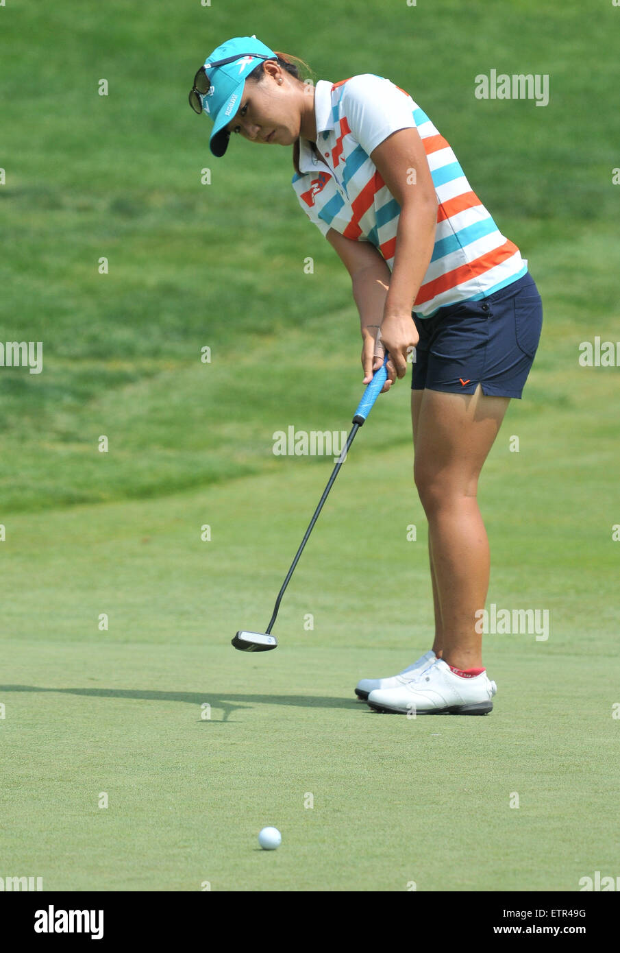 Lydia Ko en action au cours de la KPMG Women's PGA Championship à Westchester Country Club à Harrison, New York. Gregory Vasil/Cal Sport Media Banque D'Images