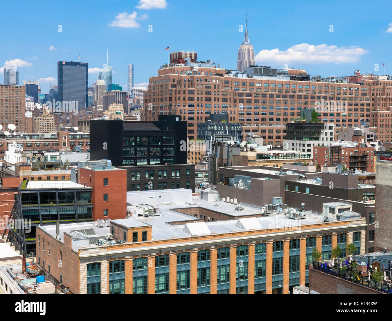 En direction nord depuis la ligne haute Park, NYC. USA Banque D'Images