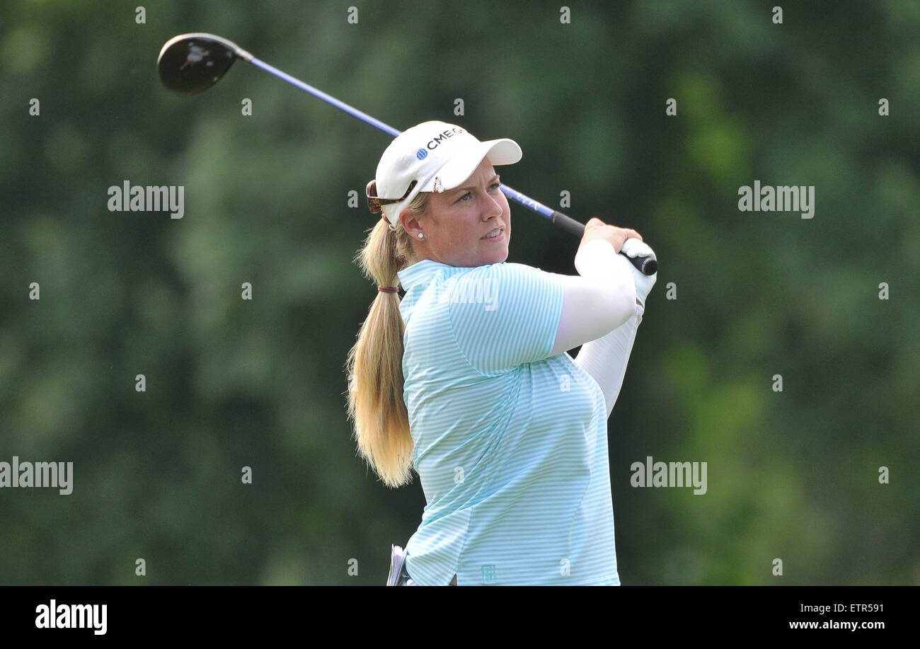Brittany Lincicome en action au cours de la KPMG Women's PGA Championship à Westchester Country Club à Harrison, New York. Gregory Vasil/Cal Sport Media Banque D'Images