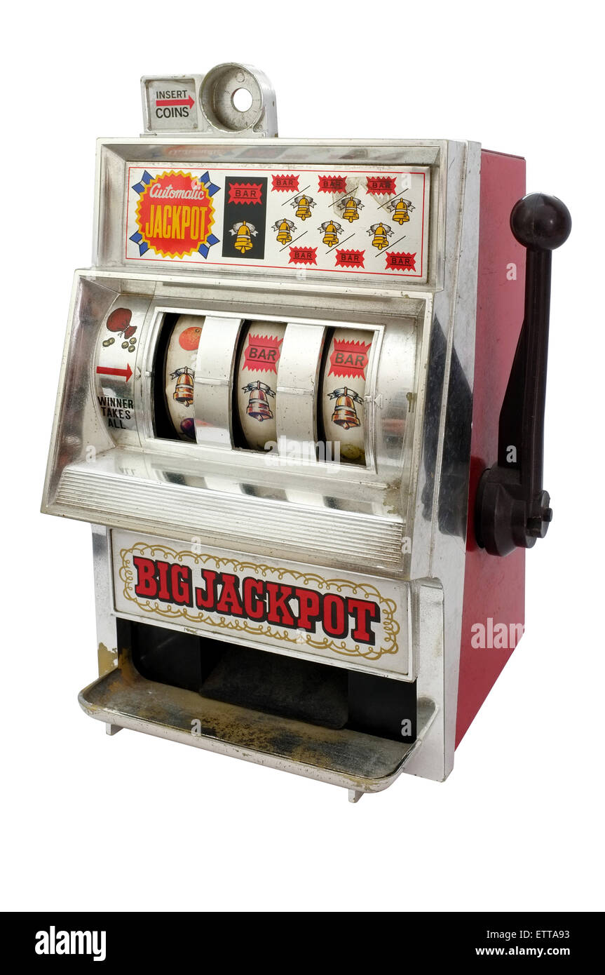 Machine à sous jackpot avec trois cloches Banque D'Images