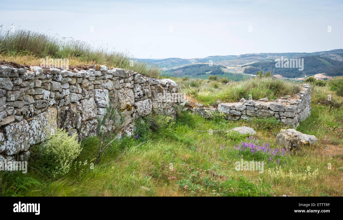 Colonie romaine reste à Monte Cilda près de Olleros de Pisuerga, province de Palencia, Espagne Banque D'Images